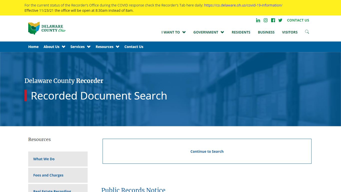 Recorded Document Search - Recorder